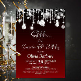 Rote Überraschung 40. Geburtstag Party Einladung