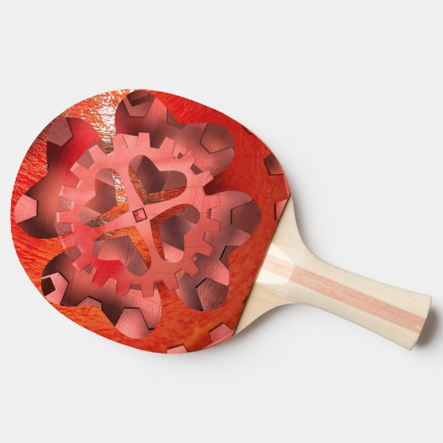 rote Uhr Tischtennis Schläger (Seitenansicht)