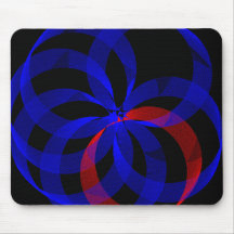 rote Umdrehung der geometrischen Maus eines Akzent