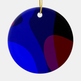 Rote und blaue abstrakte Kunst 601 Keramik Ornament