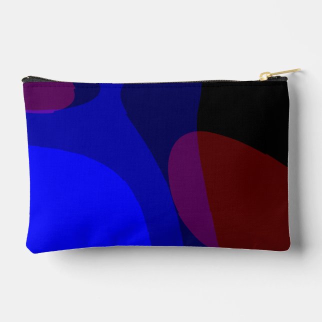 Rote und blaue abstrakte Kunst 601 Zubehörtasche (Rückseite)