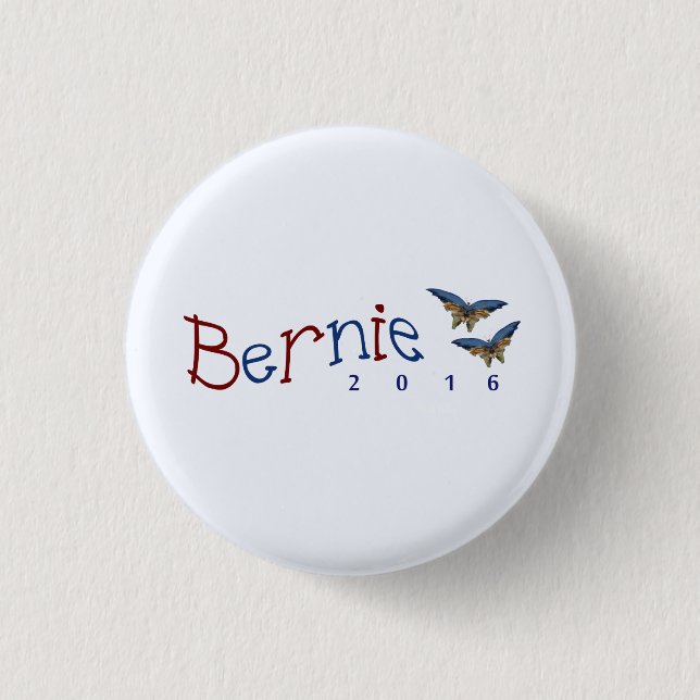 Rote und blaue Bernie-Sandpapierschleifmaschinen Button (Vorderseite)