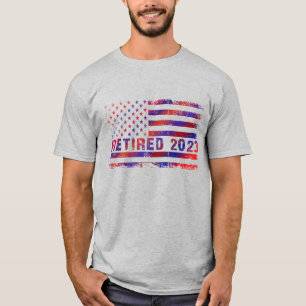 Rote und blaue Flagge 2023 T-Shirt