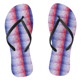 Rote und blaue Frauenschlappen Flip Flops