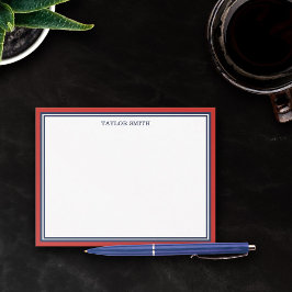 Rote und blaue Grenzen hinzufügen Mitteilungskarte