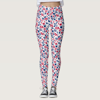 Rote und blaue kleine Herzen Leggings