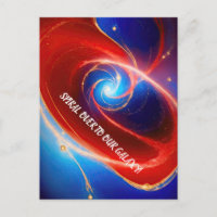 Rote und blaue kosmische Spirale