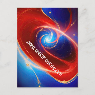 Rote und blaue kosmische Spirale Postkarte