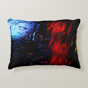 rote und blaue LED-Lampe Dekokissen