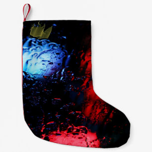 rote und blaue LED-Lampe Kleiner Weihnachtsstrumpf
