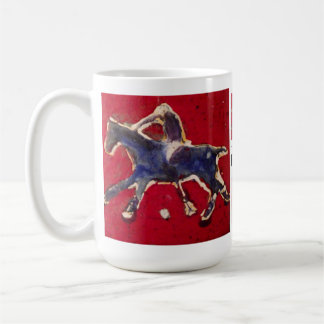 Rote und blaue Polo-Tasse Kaffeetasse