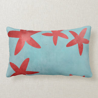 Rote und blaue Starfish Lendenkissen