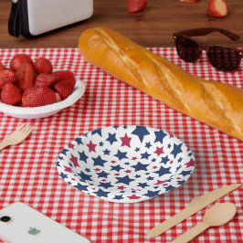 Rote und Blaue Sterne - Muster der amerikanischen  Pappteller