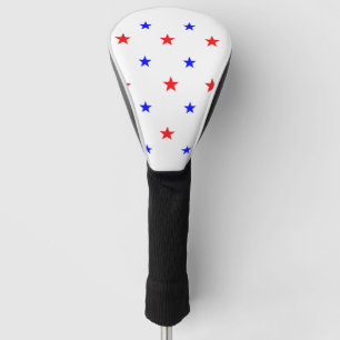 Rote und blaue Sterne - Sternenmuster Golf Headcover