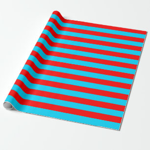 Rote und blaue Streifen Geschenkpapier