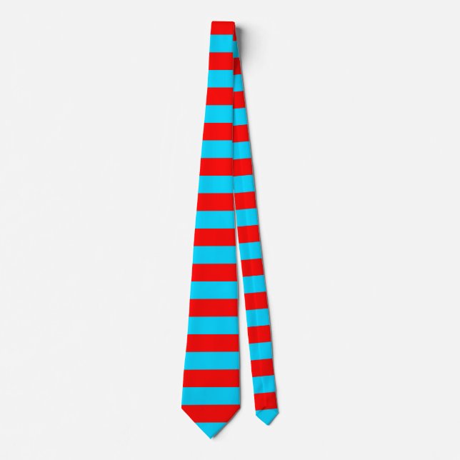 Rote und blaue Streifen Krawatte (Vorderseite)