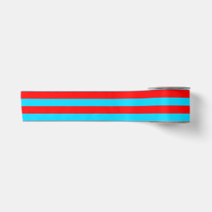 Rote und blaue Streifen Satinband