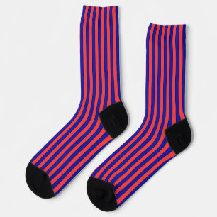 Rote und blaue Streifen Socken