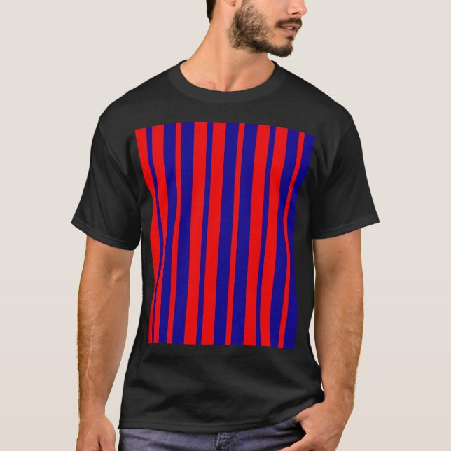 Rote und blaue Streifen T-Shirt (Vorderseite)