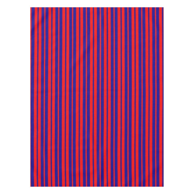 Rote und blaue Streifen Tischdecke (Vorderseite)