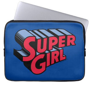 Rote und blaue Supergirl-Logo Laptopschutzhülle