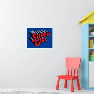 Rote und blaue Supergirl-Logo Poster