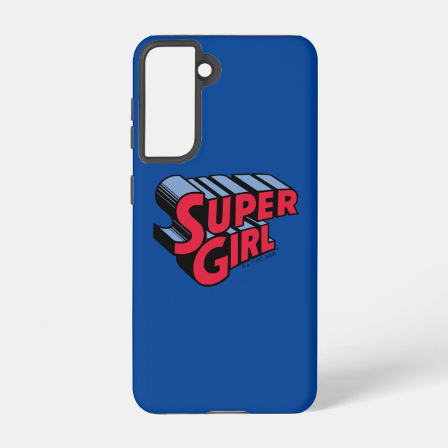 Rote und blaue Supergirl-Logo Samsung Galaxy Hülle (Rückseite)