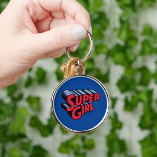Rote und blaue Supergirl-Logo Schlüsselanhänger
