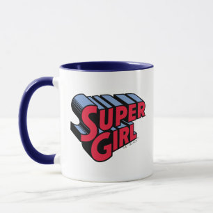 Rote und blaue Supergirl-Logo Tasse