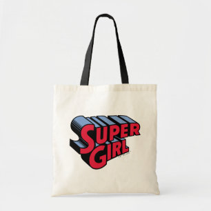 Rote und blaue Supergirl-Logo Tragetasche