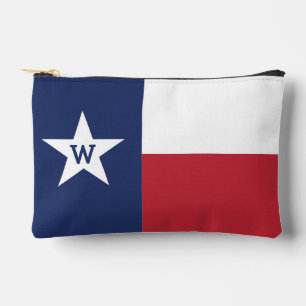 Rote und blaue Texas-Flagge Zubehörtasche