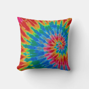 Rote und blaue Tie-Dye-Kissen Kissen