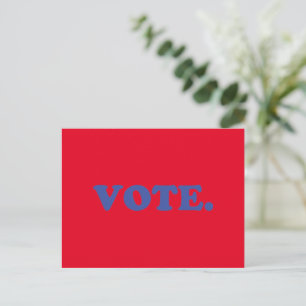 Rote und blaue Typografie der modernen Wahlen Postkarte