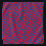 Rote und blaue Typografie Muster modern Halstuch<br><div class="desc">Wählen Sie rot und blau Typografie Muster patriotische moderne politische Wahlen bandana / Hund bandana. Blauer Text Muster auf rot bearbeitbarem Farbhintergrund.</div>