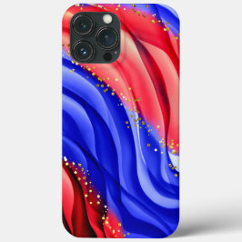 Rote und Blauwellen Case-Mate iPhone Hülle