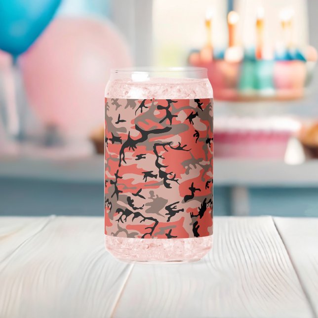 Rote und braune Camouflage, Militär, Armee Dosenglas (Insitu (Baby Party))