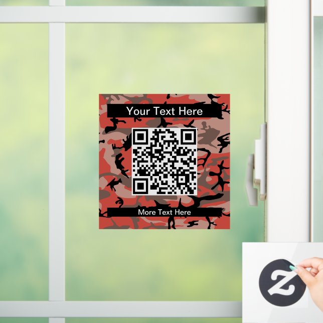 Rote und braune Camouflage, Militär, Armee Fensteraufkleber (Zuhause)