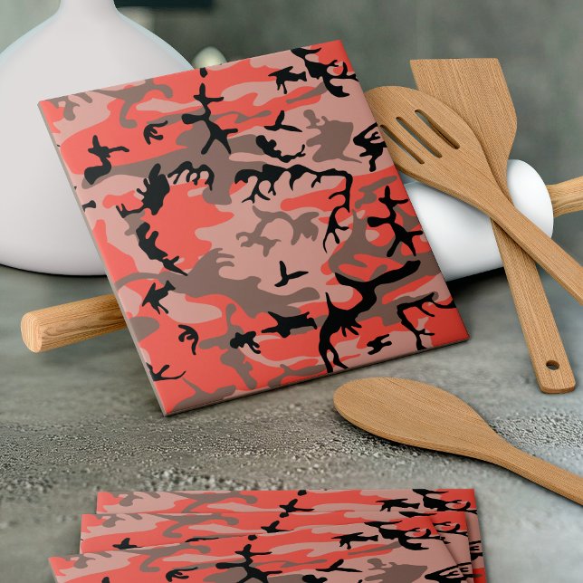 Rote und braune Camouflage, Militär, Armee Fliese (Von Creator hochgeladen)