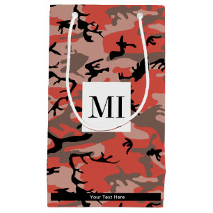Rote und braune Camouflage, Militär, Armee Kleine Geschenktüte