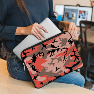 Rote und braune Camouflage, Militär, Armee Laptopschutzhülle
