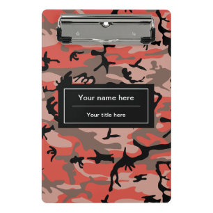 Rote und braune Camouflage, Militär, Armee Mini Klemmbrett