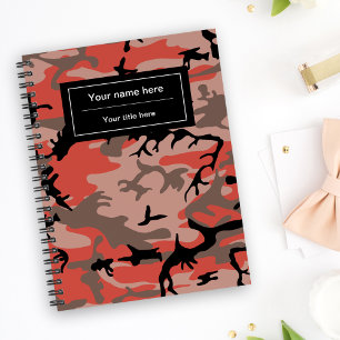 Rote und braune Camouflage, Militär, Armee Notizbuch