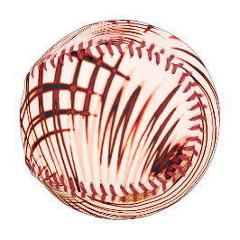 Rote und braune Kurven mit gealterter Wirkung Baseball