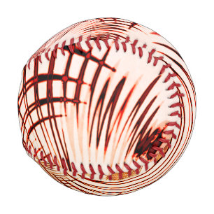 Rote und braune Kurven mit gealterter Wirkung Baseball