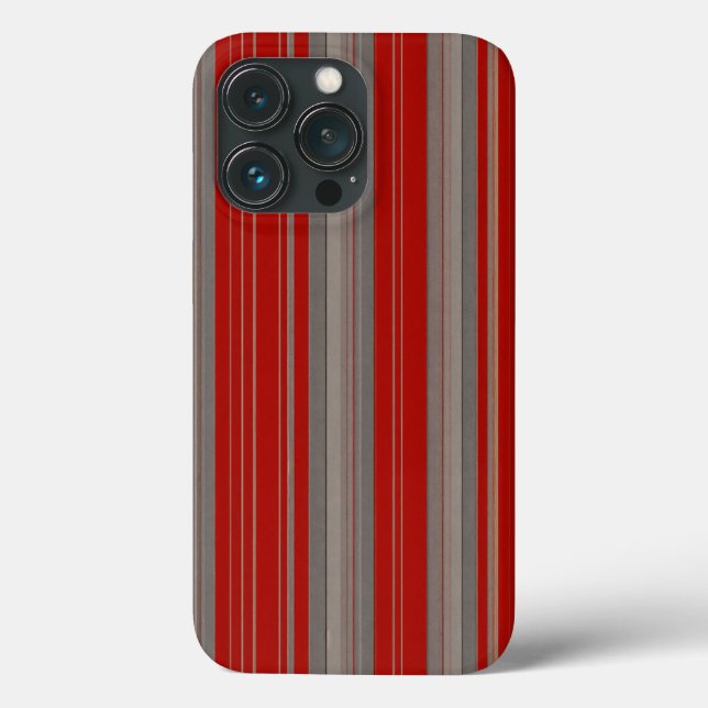 rote und braune Streifen Case-Mate iPhone Hülle (Rückseite)