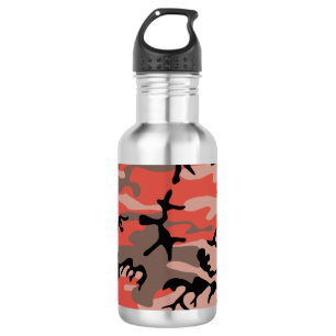 Rote und braune Tarnung, Militär, Armee Edelstahlflasche