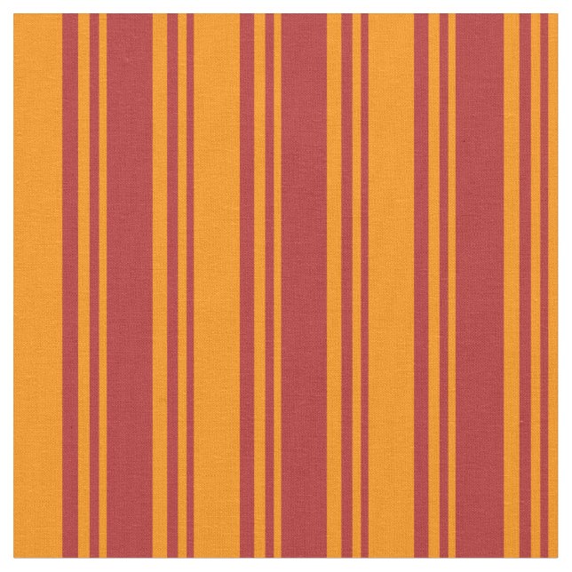 Rote und dunkelorange farbige Linien Stoff (Nahaufnahme)