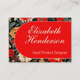 Rote und dunkle, blühende und mächtige Rufkarte Telefonnummerkarte