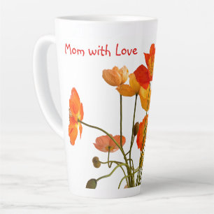 Rote und frisch gefärbte Poppione Aquarellette Milchtasse