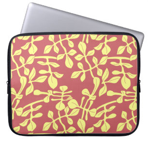 Rote und gelbe Blatt-Design-Laptop-Neoprenhülle Laptopschutzhülle